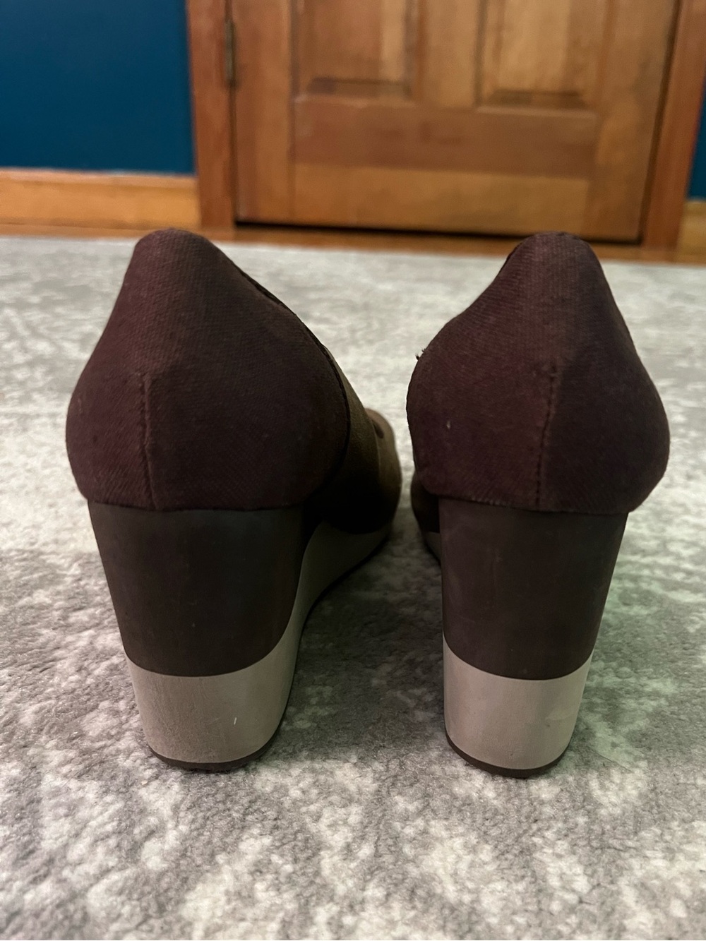 Teva Mush Promenade Open Toe Wedges Two Tone Brown 9.5 - Picture 5 of 9